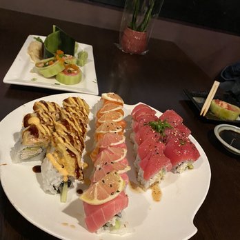 Sushi Nori - Dancing Special Roll, Lemon Special Roll, Hawaiian Special Roll and Cucumber Roll in the back - Sushi Bars Near Me - Escondido, California Sushi Nori - Dancing Special Roll, Lemon Special Roll, Hawaiian Special Roll and Cucumber Roll in the back - Sushi Bars Near Me - Escondido, California