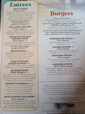 Menu photo 1 Wonderland Cafe & Lodge Gardiner, MT Menu photo 1 Wonderland Cafe & Lodge Gardiner, MT
