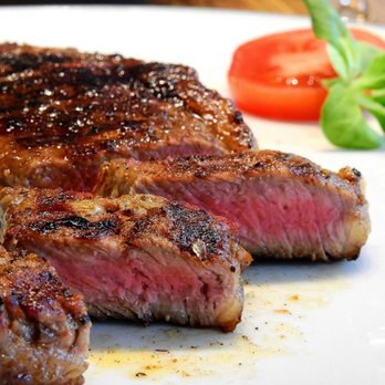 Asian Express - a steak on a white plate - Asian Fusion Near Me - Flanders, New Jersey