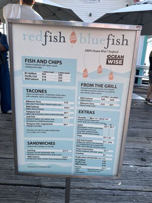 Menu photo 1 Red Fish Blue Fish Victoria, BC Menu photo 1 Red Fish Blue Fish Victoria, BC