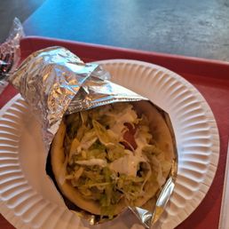 Beef gyro sandwich. Beef gyro sandwich.