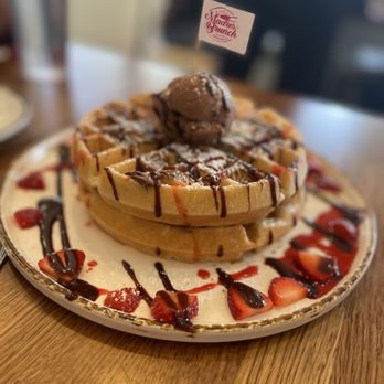 Madres Brunch - The Hazel Waffles, delicious!! - Coffee & Tea Near Me - Rancho Cucamonga, California