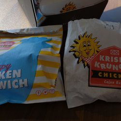 Krispy Krunchy Chicken - Food is prepped and delivered in these bags.