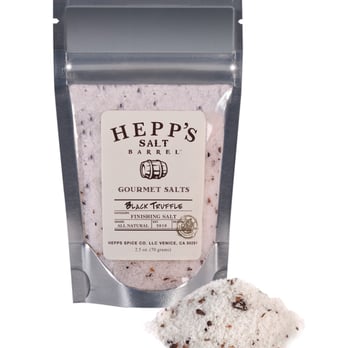 Hepp's Salt Co. - a bag of sea salt next to it - Farmers Market Near Me Hepp's Salt Co. - a bag of sea salt next to it - Farmers Market Near Me