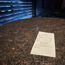 Cost of our meal