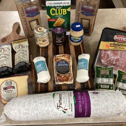Pierce & Co - A variety of meats and cheeses for charcuterie boards!  And we also have locally made cutting boards!