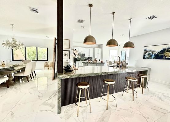 Residential: Electrical Remodeling - Doing the electrical remodeling of homes is one of our favorite things to do. No better feeling than seeing the look of satisfaction in our customers’ faces when they see us turn their ideas into reality. The kitchen is one of the first rooms to catch the eye when someone enters a house. Whether you need to add or remove outlets, install cabinet lighting, upgrade wiring, or install new appliances we are the team for you. We have done the electrical remodeling of countless homes. Still need some convincing? Take a look at some of our work.