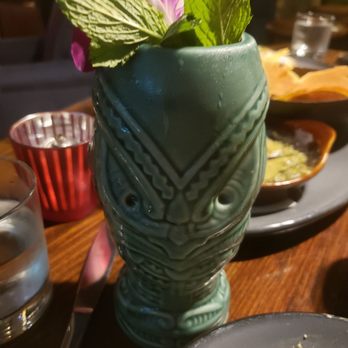 The Painted Duck - Anthropology drink came in this cool tiki cup - Bars Near Me - Atlanta, Georgia