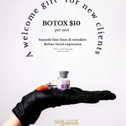 New Look Skin Center - New clients enjoy Botox $10 per unit ONLY 
offer ends January 31st 2026
