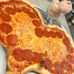 Carini Cucina E Pizzeria - Valentines heart-shaped pizza & homemade strawberry gelato.