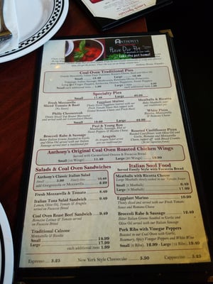 Menu photo 5 Anthony's Coal Fired Pizza & Wings Pinecrest, FL Menu photo 5 Anthony's Coal Fired Pizza & Wings Pinecrest, FL