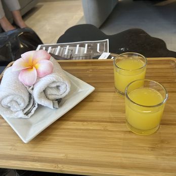 Hotel Renew - complimentary pineapple juice given to us! - Hotels Near Me - Honolulu, Hawaii