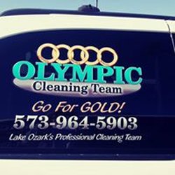 OLYMPIC Cleaning Team - New Lettering on all of our company vans!
