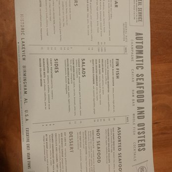 Automatic Seafood and Oysters - Food Menu - Seafood Near Me - Birmingham, Alabama Automatic Seafood and Oysters - Food Menu - Seafood Near Me - Birmingham, Alabama
