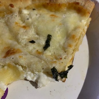 Pizza Mia - The White (1/2 eaten - couldn't resist) - Pizza Near Me - Vero Beach, Florida Pizza Mia - The White (1/2 eaten - couldn't resist) - Pizza Near Me - Vero Beach, Florida