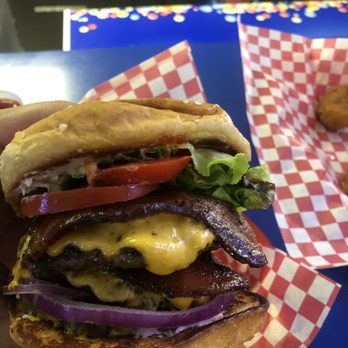 Riverside Lanes - Double bacon cheeseburger - Bowling Near Me - Colusa, California