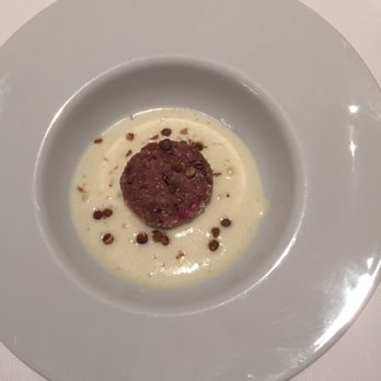 Lanterna Verde - Italian boiled sausage (Cotecchino) on potato mousse with lentils . - Italian Near Me - Villa Di Chiavenna, SO