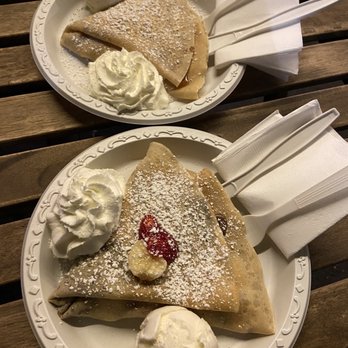 Crepe Factory - two plates of crepes and ice cream - Desserts Near Me - Brooklyn, New York