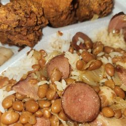 City Vibes - Take out Pork n beans special with 3 wings.