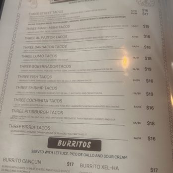 Las Velas - Menu - Mexican Near Me - Pittsburgh, Pennsylvania