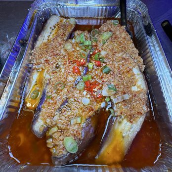 Ace King BBQ - Grilled eggplant in tin foil - Barbeque Near Me - Las Vegas, Nevada