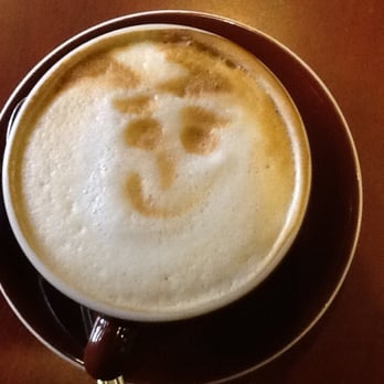 Three Bees Coffee House - Smiley face soy cappuccino - Coffee & Tea Near Me - San Mateo, California