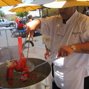 Bruxie - live Maine lobster being cooked outside for 4th of July lobster bruxie! - Sandwiches Near Me - Orange, California