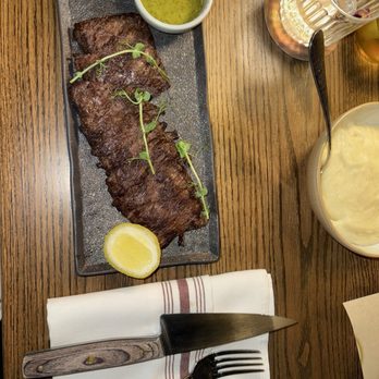 Mezcal - Skirt steak with mashed potatoes . 9.5/10 - Mexican Near Me - Old Bridge, New Jersey Mezcal - Skirt steak with mashed potatoes . 9.5/10 - Mexican Near Me - Old Bridge, New Jersey