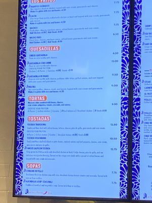 Menu photo 4 Las Fuentes Reseda, CA