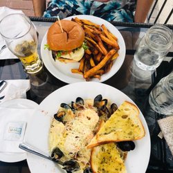 La Coast Restaurant et Bar - Seafood  linguini, The Coast burger