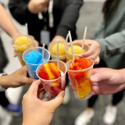 Mustache Mike's Italian Ice - Big Daddy, Blue Raspberry, and Mango Italian Ice