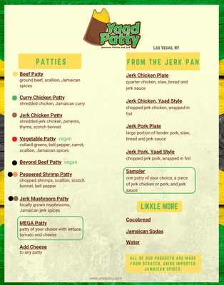 Menu photo 1 Yaad Patty North Las Vegas, NV Menu photo 1 Yaad Patty North Las Vegas, NV