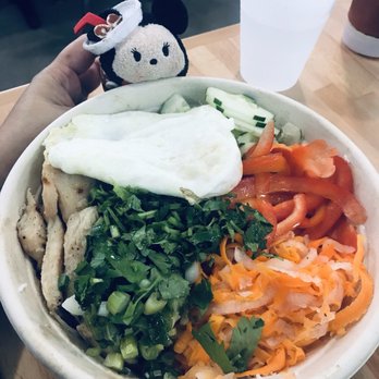Cilantro Kitchen - BYOB with chicken and a fried egg - Vietnamese Near Me - Charlotte, North Carolina