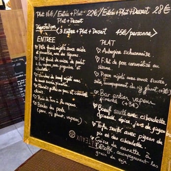 Shan Goût - Carte des entrées / plats - Chinese Near Me - Paris, 75