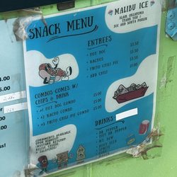 Malibu Ice - Menu board