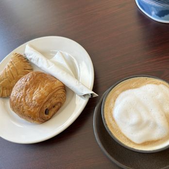 Angela's Pastries - Apple empanada & chocolate croissant w/ vanilla latte - Bakeries Near Me - Paso Robles, California