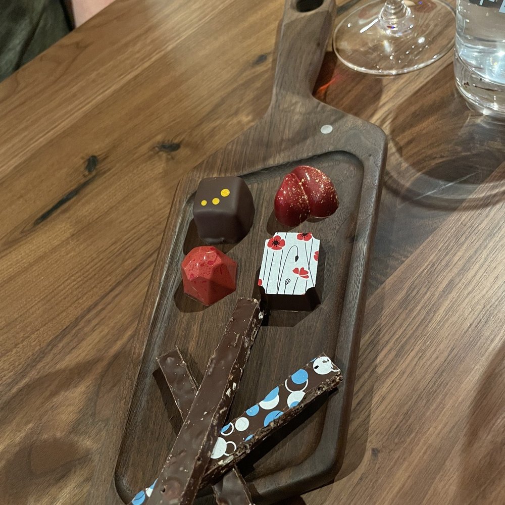 Flight Wine + Chocolate - Chocolate flight comes with a port! - Wine Tasting Room Near Me - Seattle, Washington