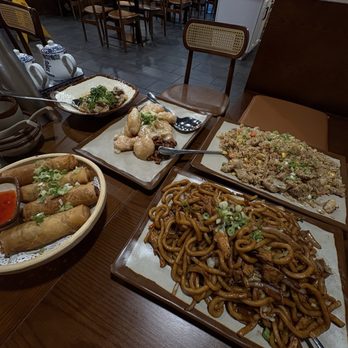 Dumpling U - Honey walnut shrimp, Shanghai chow mein, veggie spring rolls and fried rice - Chinese Near Me - Fresno, California Dumpling U - Honey walnut shrimp, Shanghai chow mein, veggie spring rolls and fried rice - Chinese Near Me - Fresno, California