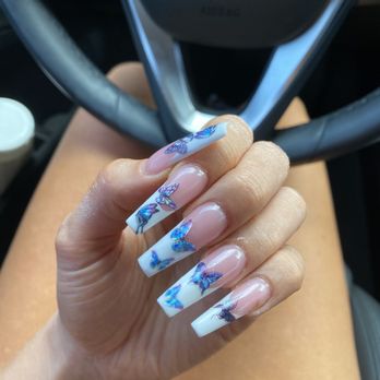 Luxe Nail Bar - Left Side Blue Butterflies - Waxing Near Me - Phoenix, Arizona Luxe Nail Bar - Left Side Blue Butterflies - Waxing Near Me - Phoenix, Arizona