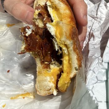 Ugly Bagel - Bacon egg and cheese bagel. Amazing! - Bagels Near Me - Franklin, Tennessee Ugly Bagel - Bacon egg and cheese bagel. Amazing! - Bagels Near Me - Franklin, Tennessee