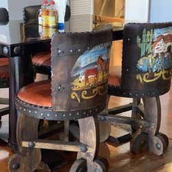 El Vado #2 Mexican restaurant - Hand-crafted, hand-painted chairs