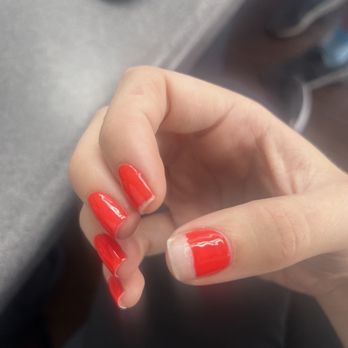 Candy Nails Lounge - Right hand 12 hours after gel manicure. - Nail Salons Near Me - Riverside, California