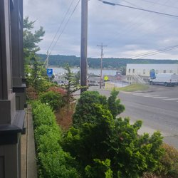 Poulsbo Day Spa - View from the deck of the spa. Downtown Poulsbo waterfront.