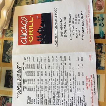 Chicago Pizza & Grill - Menu, page two - Italian Near Me - Peoria, Illinois Chicago Pizza & Grill - Menu, page two - Italian Near Me - Peoria, Illinois