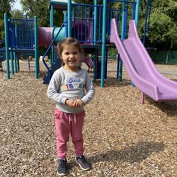 Our large outdoor space allows us to take our curriculum outside, and practice our gross motor skills.