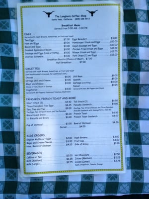 Menu photo 8 Longhorn Coffee Shop Santa Ynez, CA Menu photo 8 Longhorn Coffee Shop Santa Ynez, CA