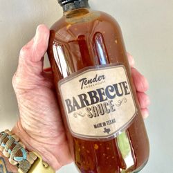 Tender Smokehouse Little Elm - Had to buy me a bottle of the house sauce ($8). When you run empty, you can bring the bottle back for free refills!