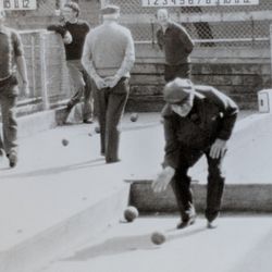 Aquatic Park Bocce Ball - Circa 1983 photo assignment for beginning B&W photography class.
