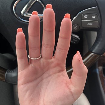 Vegas Nails & Spa 3 - you can see here how uneven my nail shape is and also how big my pinky nail is - Waxing Near Me - Indianapolis, Indiana