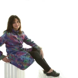 Village Crossing On  Green - Janska reversible raincoat